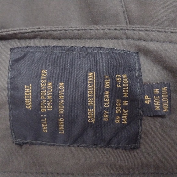 Fleet Street Vintage Olive Khaki Wool Blend Hooded Belted Trench Coat Size 4p - Picture 14 of 16